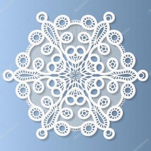 Decorative flower, snowflake, mandala, embossed pattern