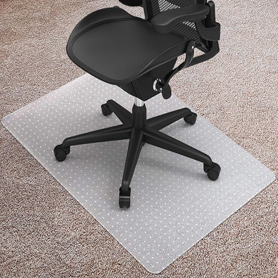 Desk Chair Mat For Carpet, 30'' X 48'' Rectangle Transparent Mats For Chairs Goo