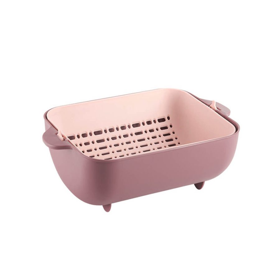 Double Plastic Vegetable Washing Basket