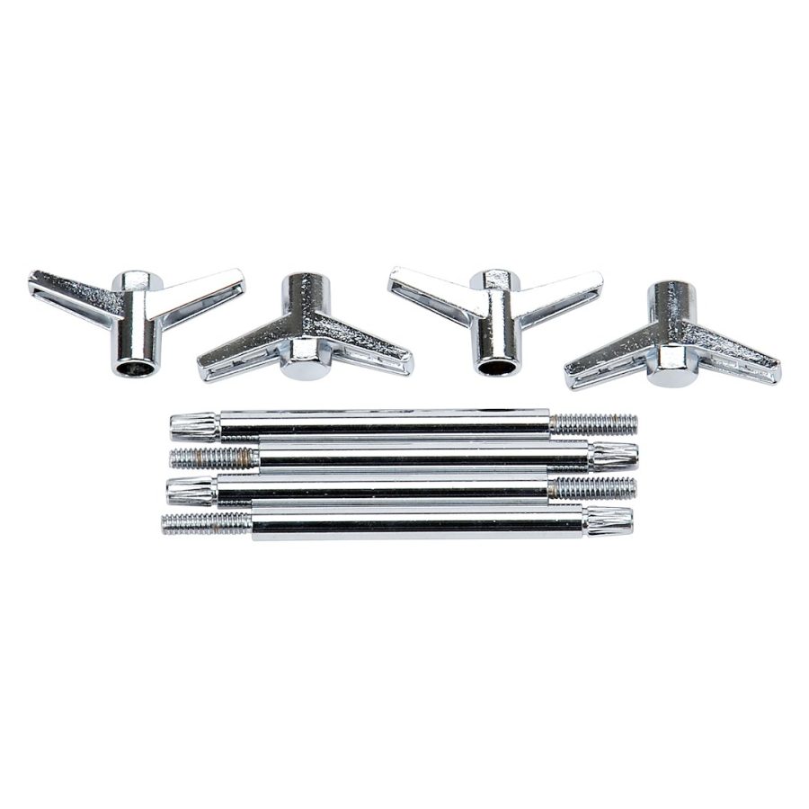 EDELBROCK 4401 VALVE COVER WING BOLTS, Wing Nut; 1/4 Inch-20 Thread Size; 1 Inch Under Head Length; Chrome; Steel; Set of 4