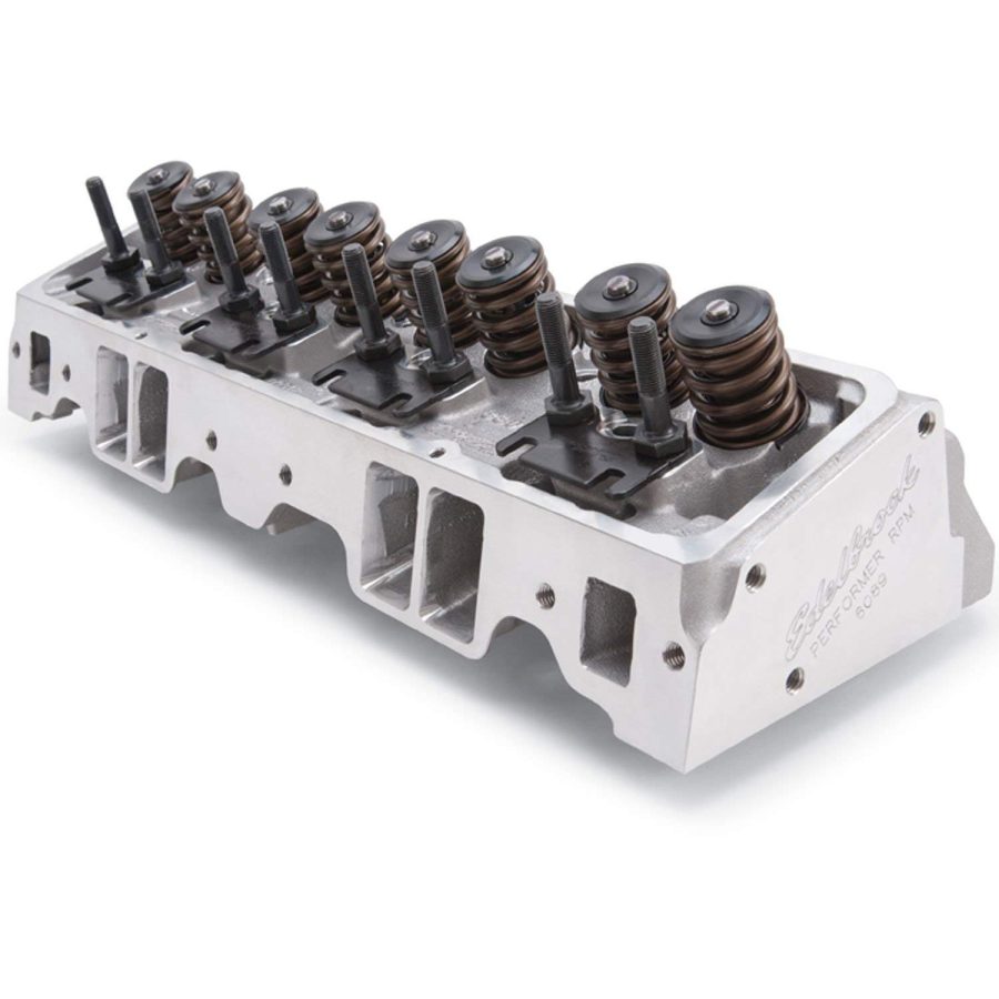 EDELBROCK 60895 Performer RPM Cylinder Head Chamber Size 64cc Complete Single For Use w/86 And Earlier Small Block Chevy