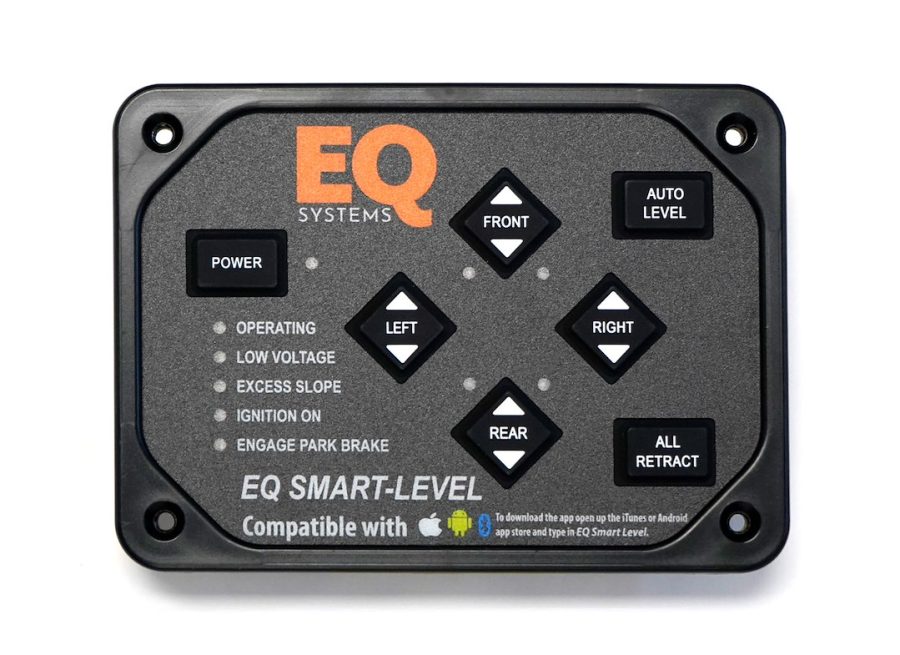 EQUALIZER SYSTEMS 3197SBT CONTROL PANEL-SL PP/90 BLUE TOOTH, Use With Hydraulic Lifting And Leveling Systems For RV/ Horse Trailer/ Motorsports/ Commercial Industries/ Hydraulic Landing Gear; With Auto Level Mode; Motorized