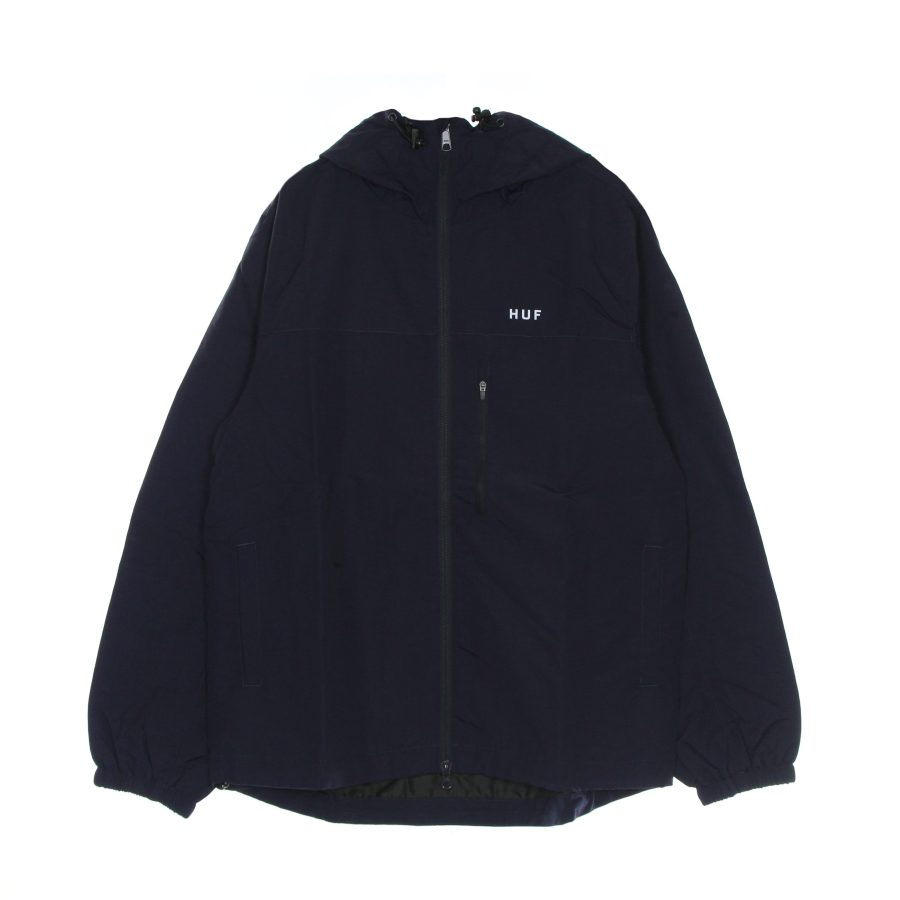 Essentials Men's Windbreaker Standard Zip Shell Navy