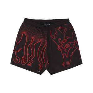 Evangelion 02 Flowing Octopus Swimtrunk Men's Swim Shorts Black