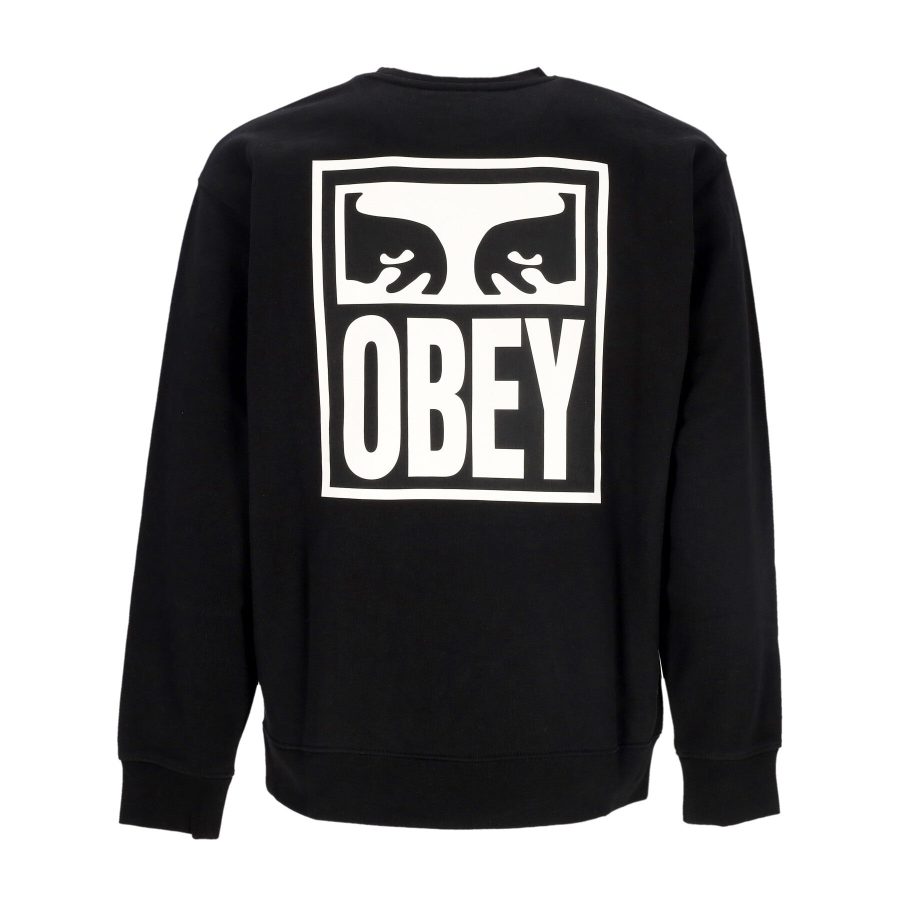 Eyes Icon 2 Crew Premium French Terry Men's Lightweight Crewneck Sweatshirt Black