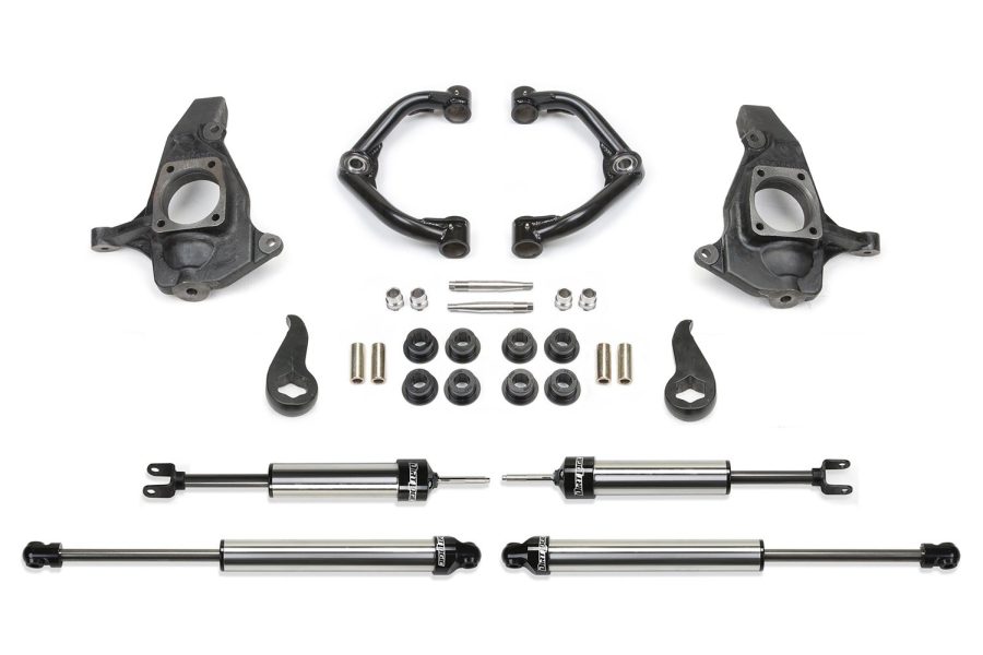 FABTECH K1065DL Uniball Control Arm Lift System 4 in. Lift Incl. Uniball Upper Control Arms And DLSS Shocks Uniball Control Arm Lift System