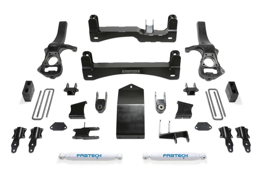 FABTECH K1132 Basic Lift System w/Shocks 6 in. Lift Incl. Front Shock Extensions And Rear Performance Shocks Basic Lift System w/Shocks