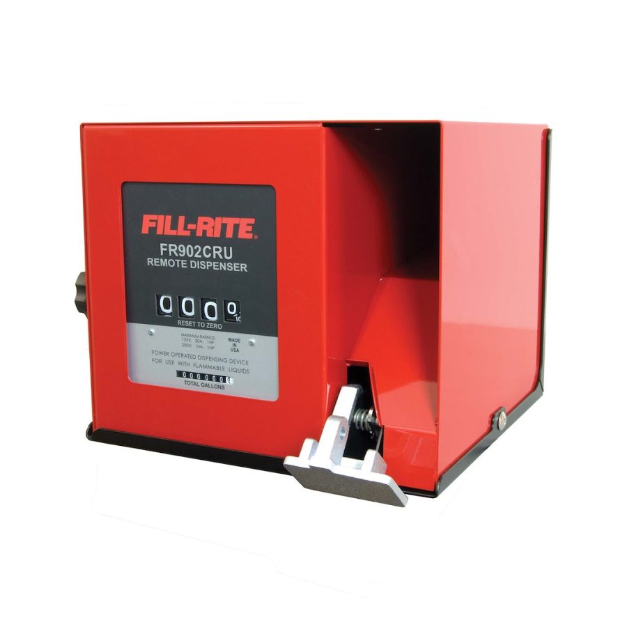 FILL-RITE FR902CRU UP TO 40 GPM COMPACT CAB, Use With 300 And 700 Series Remote Pumps; Gallons; Up to 40 GPM; 4 Digit Mechanical Numbers; 1 Inch Inlet And 1 Inch Outlet; Built In Junction Box; 115V AC Solenoid Valve; 1 Inch Inlet And 1 Inch Outlet