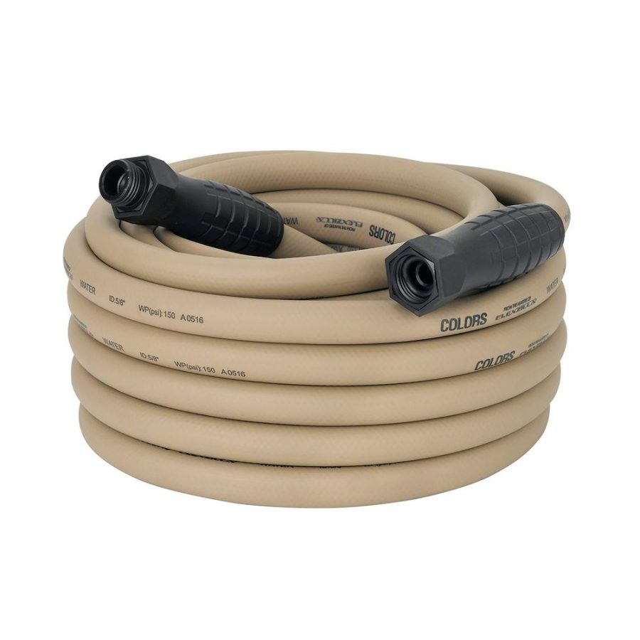 FLEXZILLA HFZC550BRS Colors SwivelGrip Garden Hose 5/8in x 50ft 3/4in 11 1/2 GHT Fittings Brown Mulch