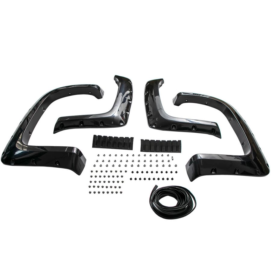 Fender Flares Set compatible for Chevrolet Colorado compatible for GMC Canyon 2004-12 Black Paintable