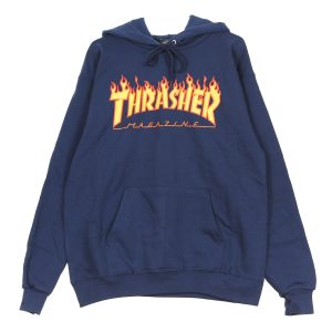 Flame Hood Men's Hoodie Navy/yellow