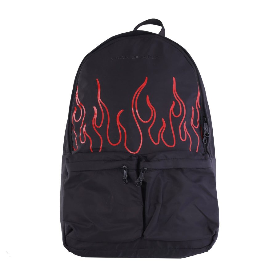 Flames Backpack Men's Backpack Black/red