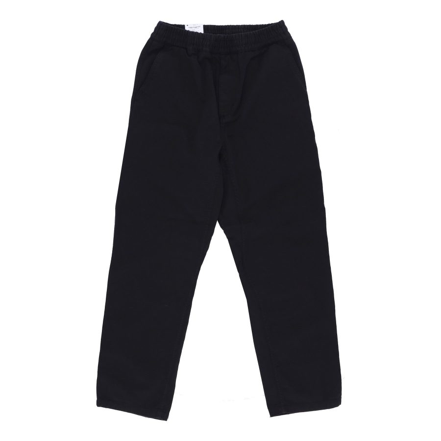 Flint Pant Black Garment Dyed Men's Long Trousers