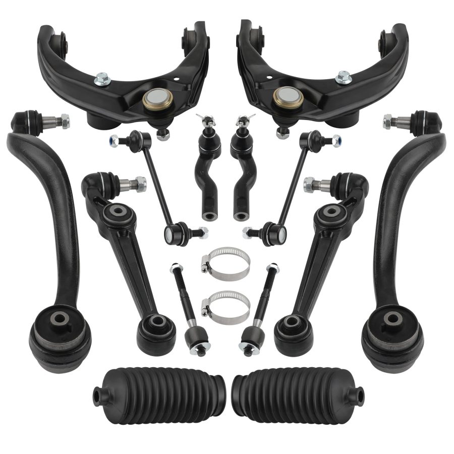 Front Upper Lower Control Arm Tierod Sway Bar compatible for Ford Fusion Milan MKZ 2010-12