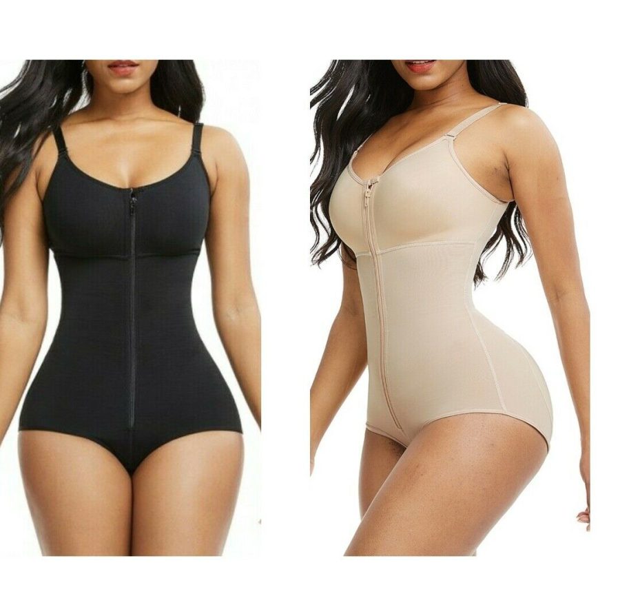 Front Zipper Slimming Tummy Control Smooth Silhouette Full Body Shaper Fajas