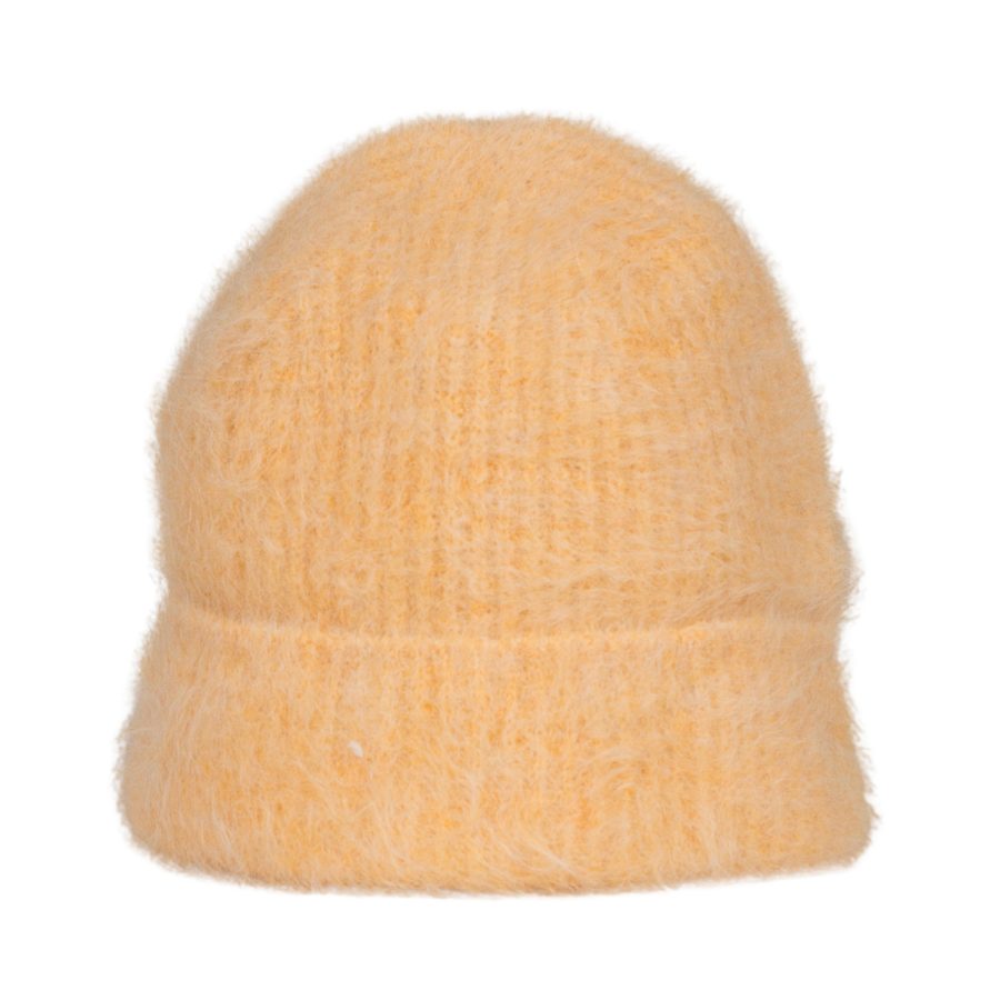 Fuzzy Beanie in Yellow