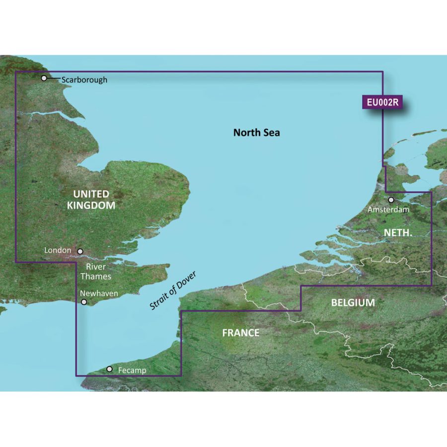 GARMIN 010-C0761-20 BLUECHART G2 HD - HXEU002R - DOVER TO AMSTERDAM & ENGLAND SOUTHEAST - MICROSD/SD