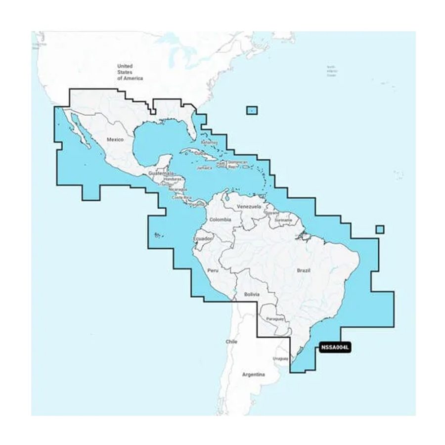 GARMIN 010-C1285-20 NAVIONICS+NSSA004L - MEXICO, THE CARIBBEAN TO BRAZIL - INLAND & COASTAL MARINE CHART