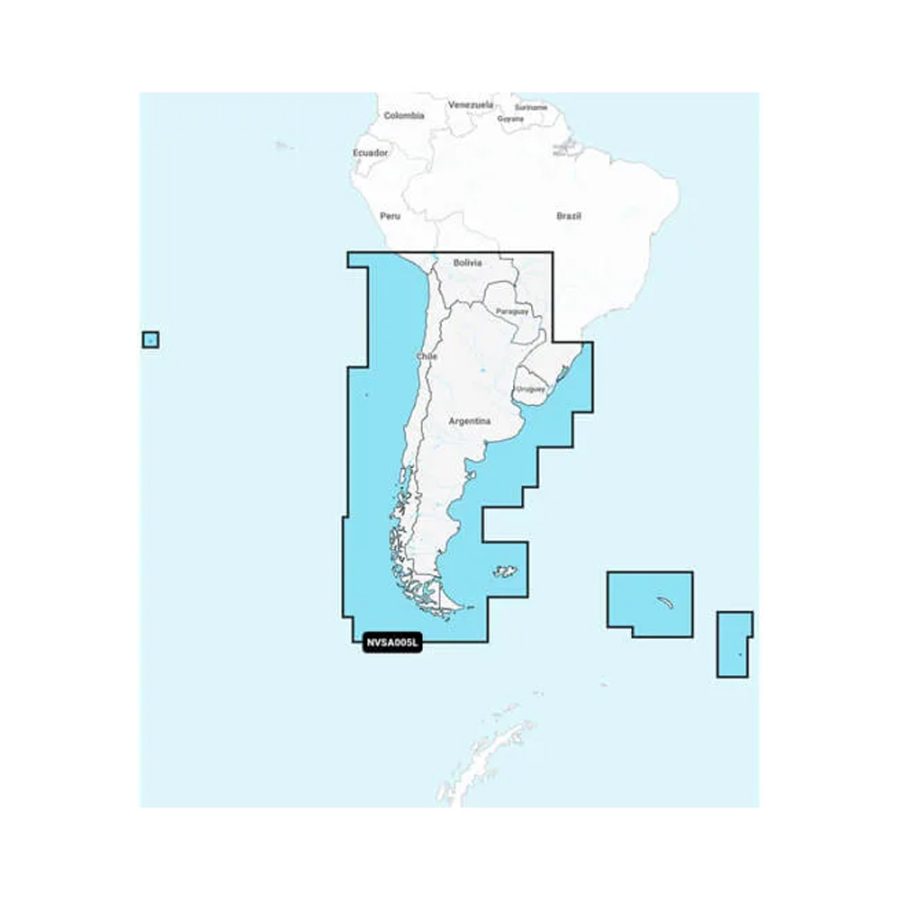 GARMIN 010-C1286-00 NAVIONICS VISION+NVSA005L - CHILE, ARGENTINA & EASTER ISLAND - MARINE CHARTS