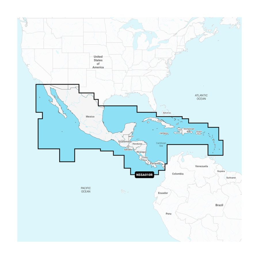 GARMIN 010-C1451-20 Navionics+ NSSA010R Central America & Caribbean