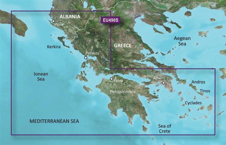 GARMIN 010C083400 BlueChart® g2 Vision® HD - VEU490S - Greece West Coast & Athens - microSD/SD