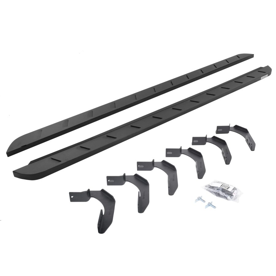 GO RHINO 63415087SPC RB10 Slim Line Running Boards with Mounting Brackets Kit for 04-14 F-150 (Crew Cab Pickup)