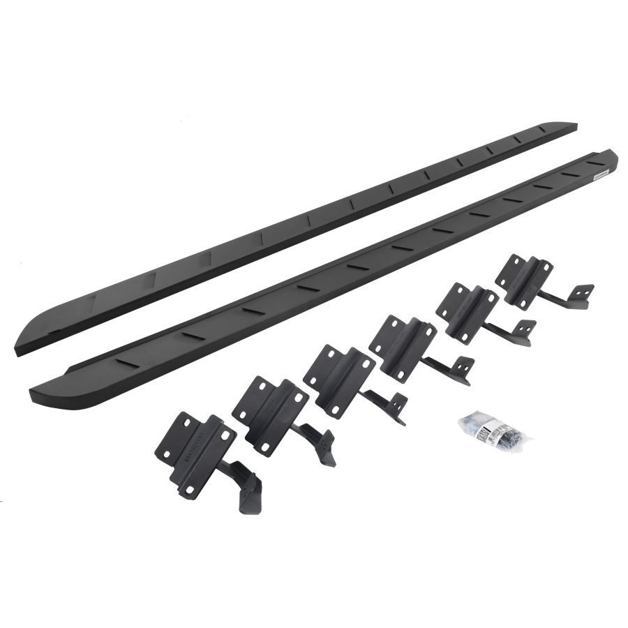 GO RHINO 63415587SPC RB10 Slim Line Running Boards with Mounting Brackets Kit for 15-24 F-150, F-250 Super Duty, F-350 Super Duty (Crew Cab Pickup)