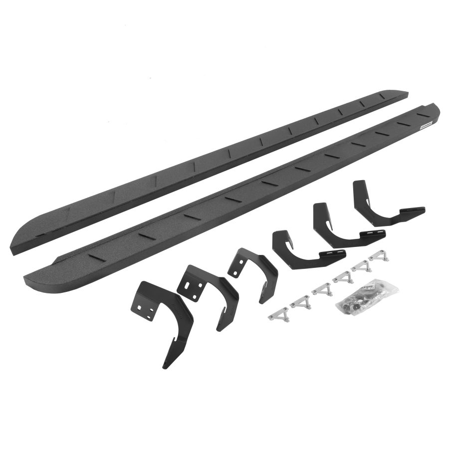 GO RHINO 63430687ST RB10 Slim Line Running Boards with Mounting Brackets Kit for Ram 19-24 1500 (Crew Cab Pickup)