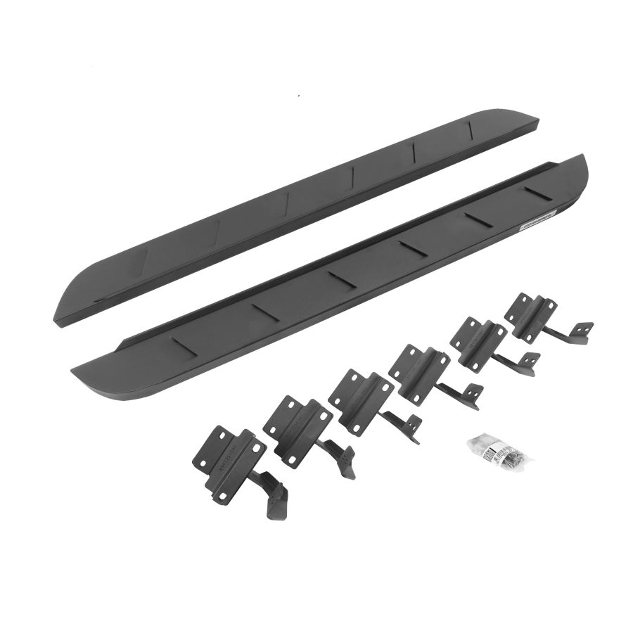 GO RHINO 634417348SPC RB10 Slim Line Running Boards with Mounting Brackets Kit for Ford 17-24 F-250 Super Duty, Ford 17-24 F-350 Super Duty(Standard Cab Pickup)