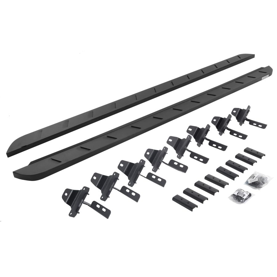 GO RHINO 63451687SPC RB10 Slim Line Running Boards with Mounting Brackets Kit for Jeep 20-23 Gladiator (Crew Cab Pickup)