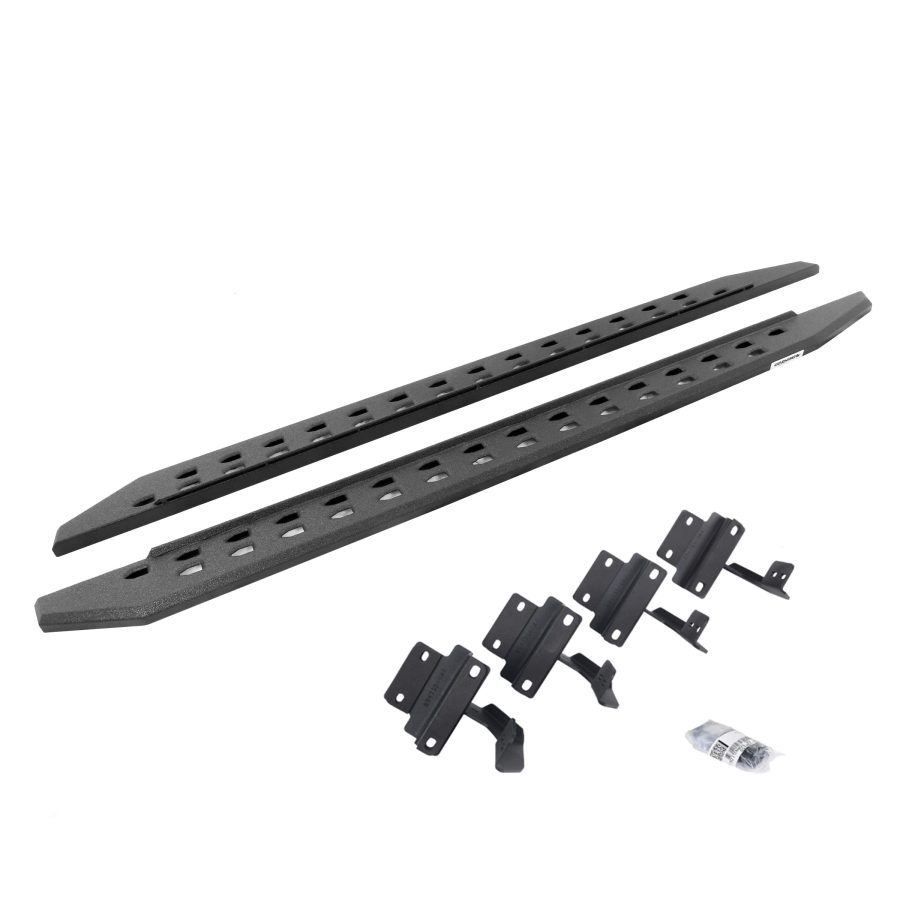 GO RHINO 69417780ST RB20 Slim Line Running Boards with Mounting Bracket Kit for 15-24 F-150, F-250 Super Duty, F-350 Super Duty (Extended Cab Pickup)