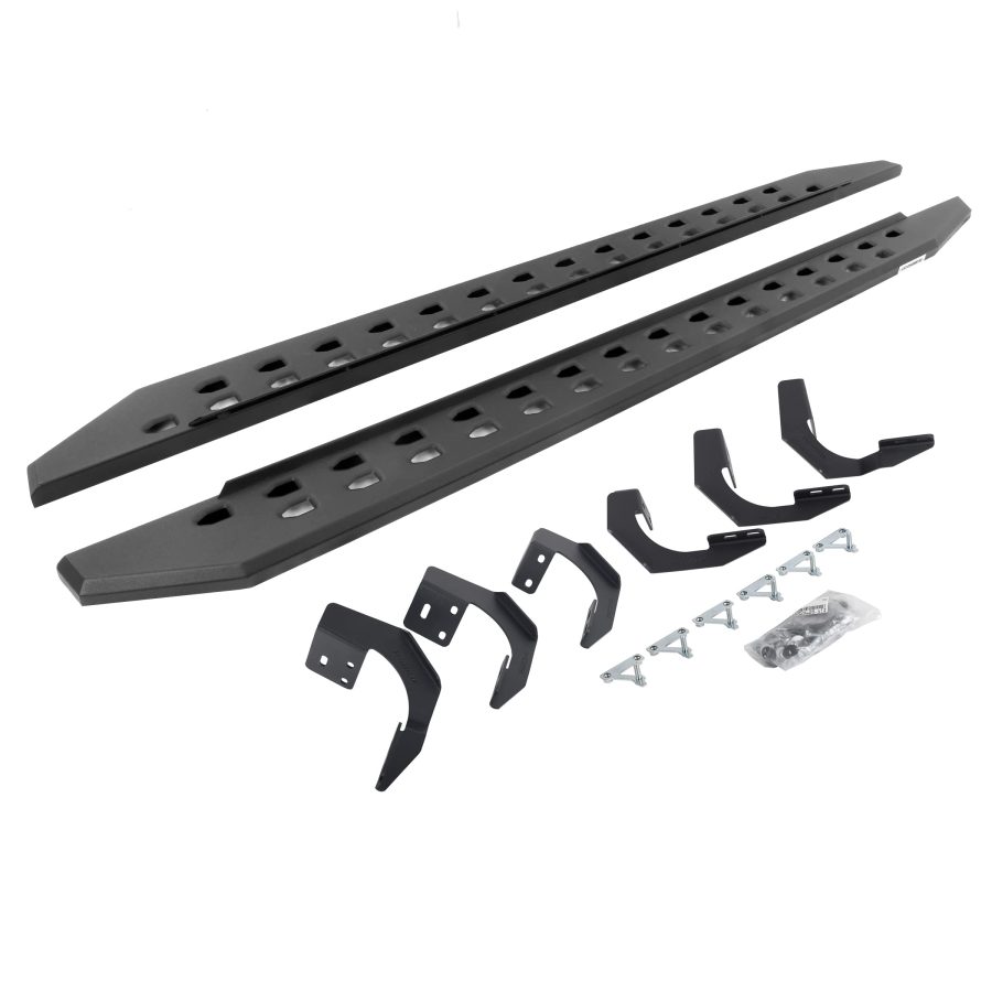 GO RHINO 69430687SPC RB20 Slim Line Running Boards with Mounting Brackets Kit for Ram 19-24 1500 (Crew Cab Pickup)