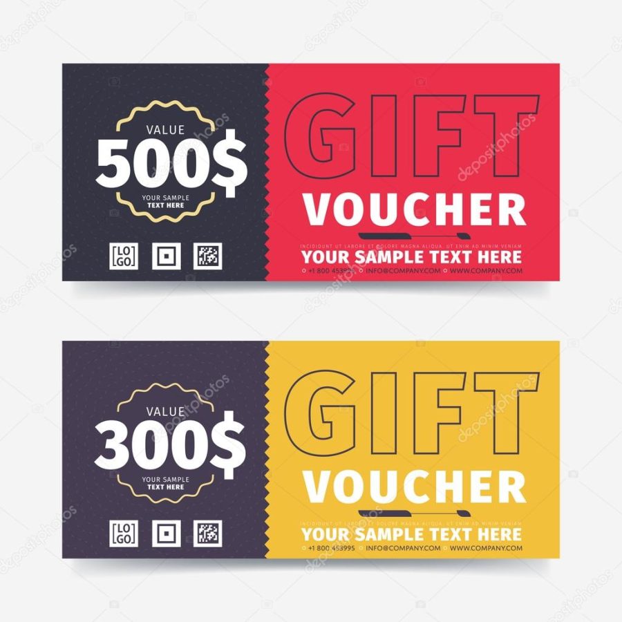 Gift voucher vector template