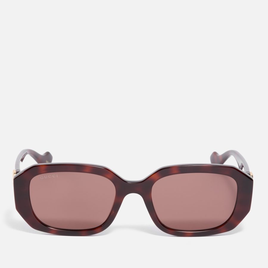 Gucci Acetate Rectangular-Frame Sunglasses