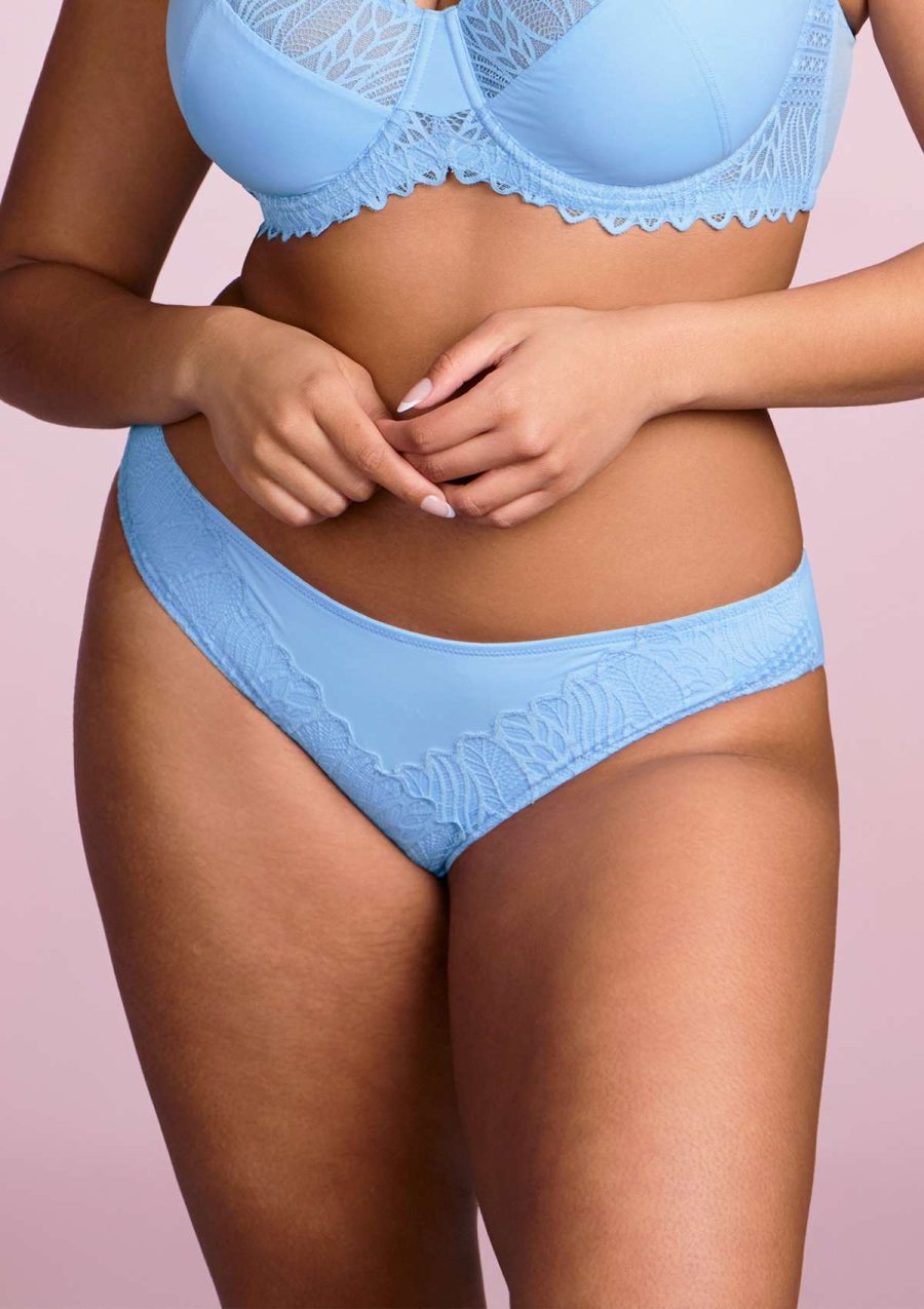 HSIA Pretty Secrets Cozy Stylish Lace Trim Feminine Modern Underwear - M / Light Blue