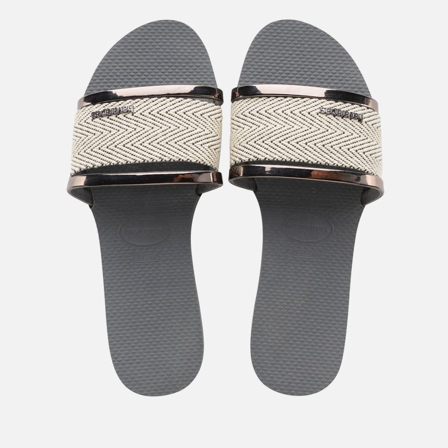 Havaianas Trancoso Woven Rubber Slide Sandals - UK 8