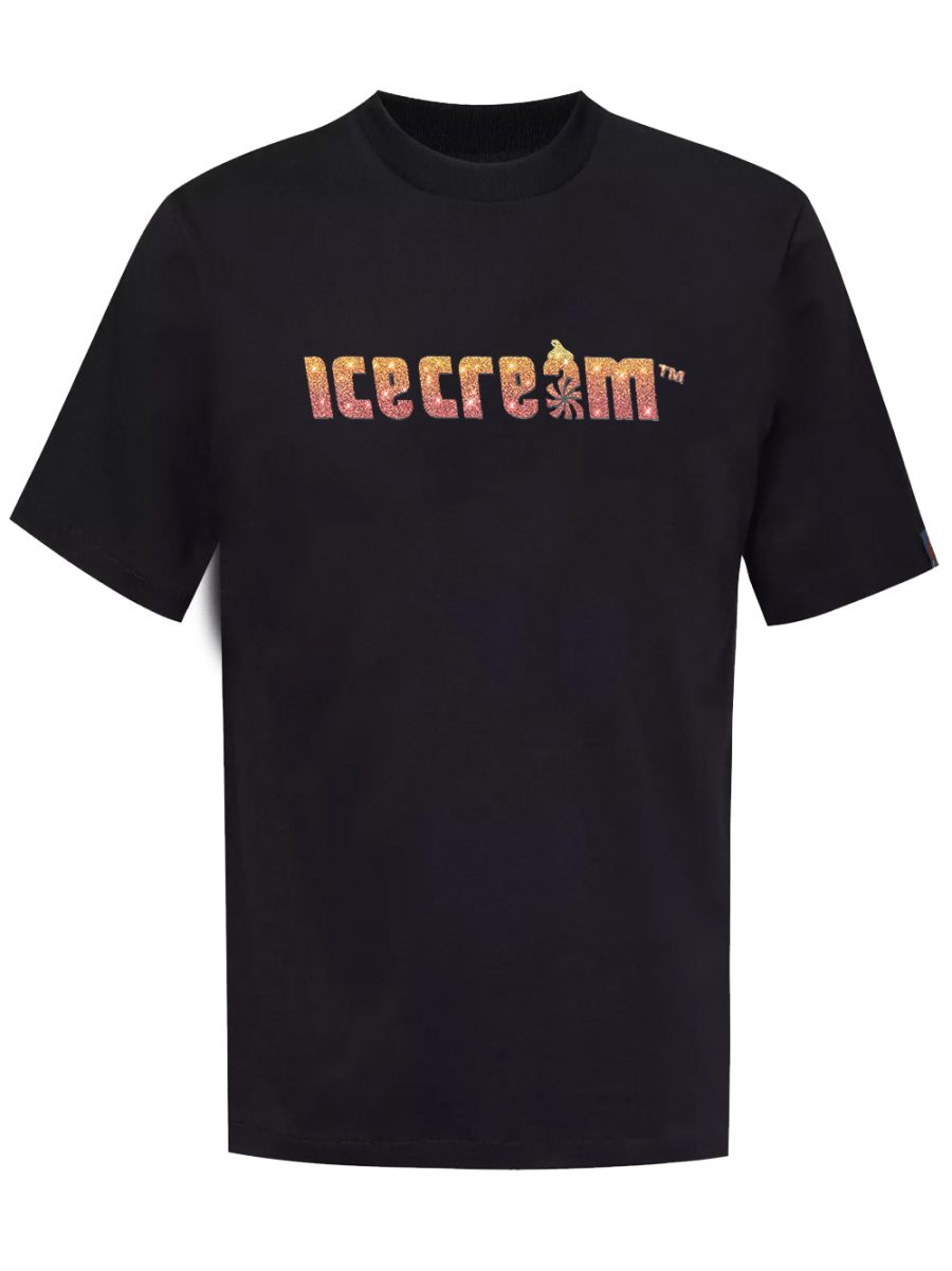 ICECREAM Soft Serve Sparkle T-Shirt Black