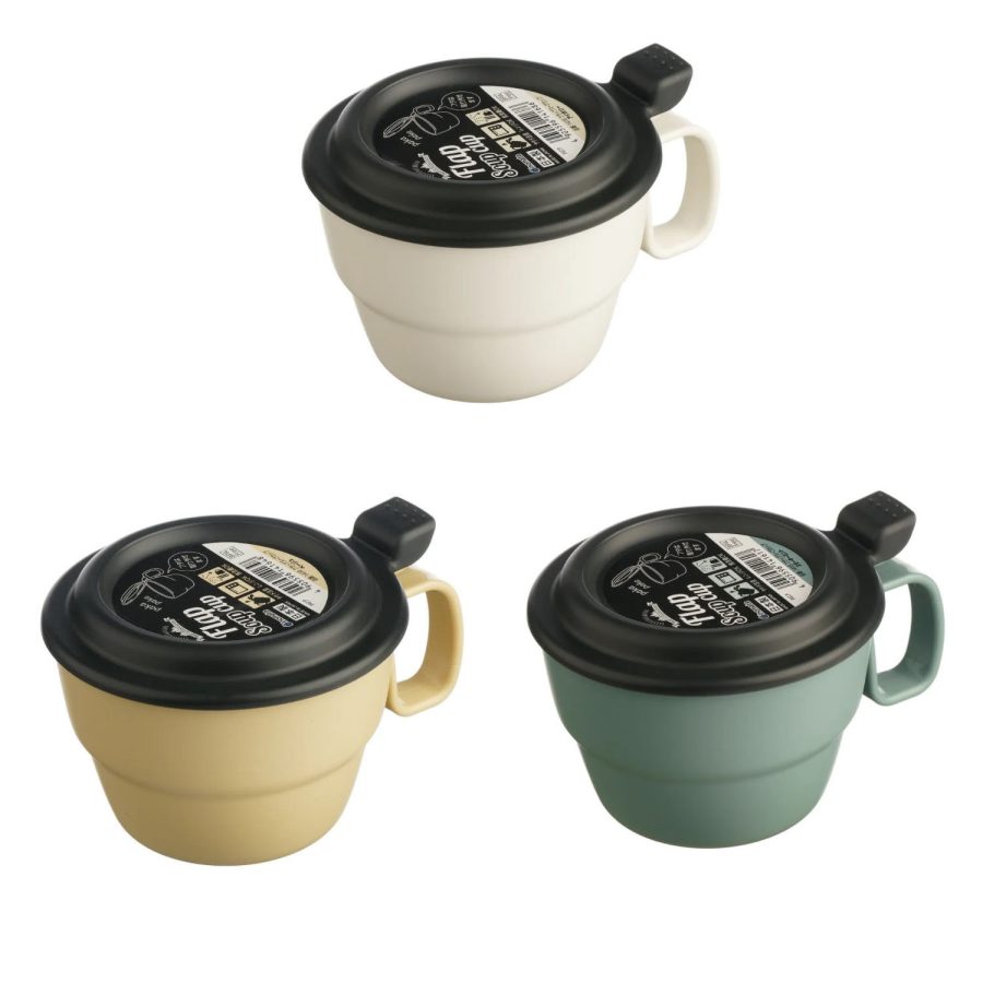 INOMATA Flap Soup Cup 10.1 oz (300ml) Dishwasher Oven Safe BPA Free