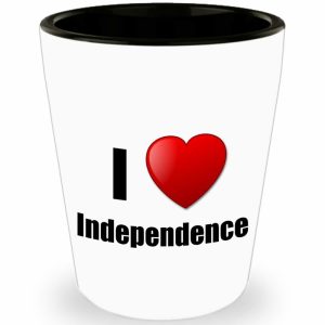 Independence Shot Glass I Love City Lover Pride Funny Gift Idea For Liquor Lover