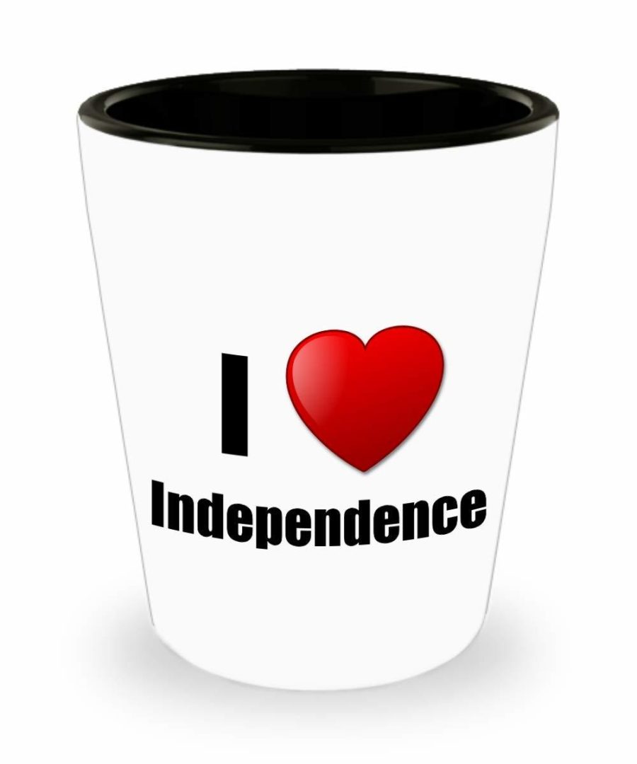 Independence Shot Glass I Love City Lover Pride Funny Gift Idea For Liquor Lover