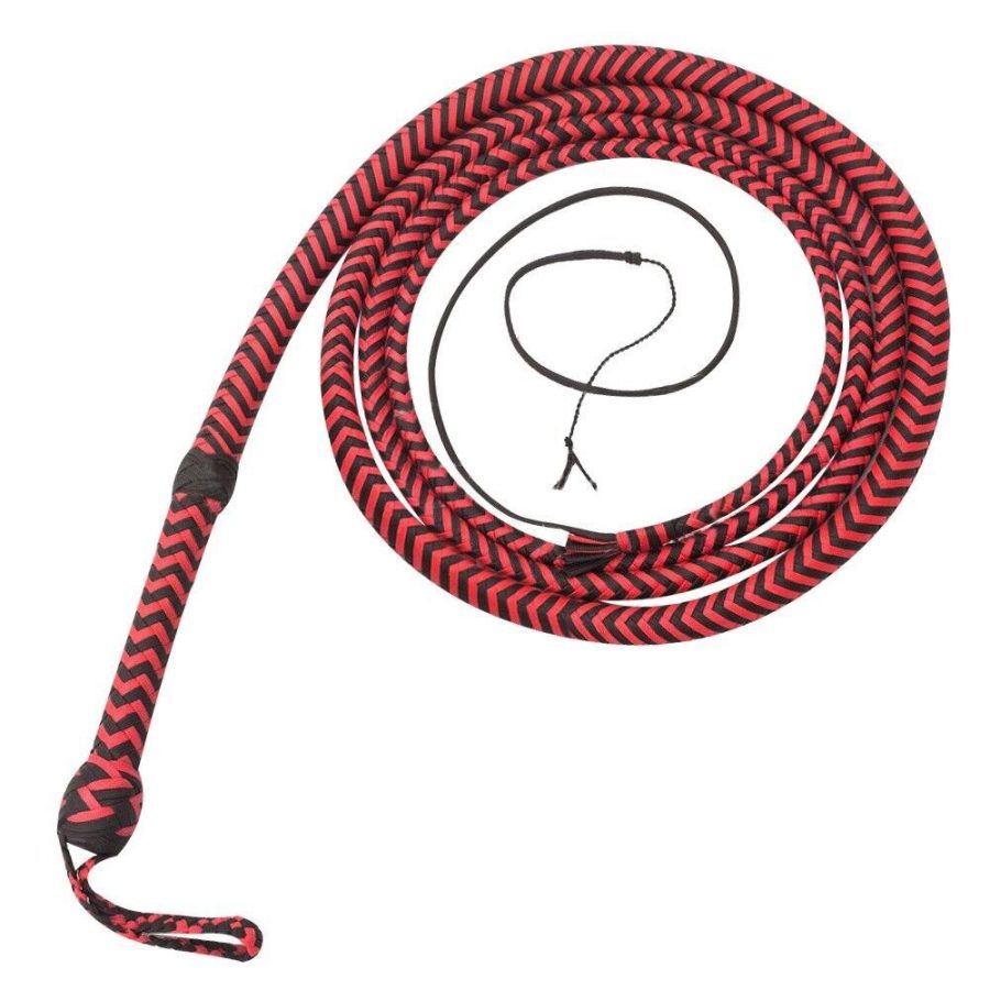 Indiana Jones Bull Whip 04 to 10 Feet Long 16 Strands Nylon Para-cord Bullwhip