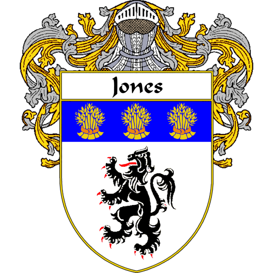 Jones Family Crest / Coat of Arms JPG and PDF - Instant Download