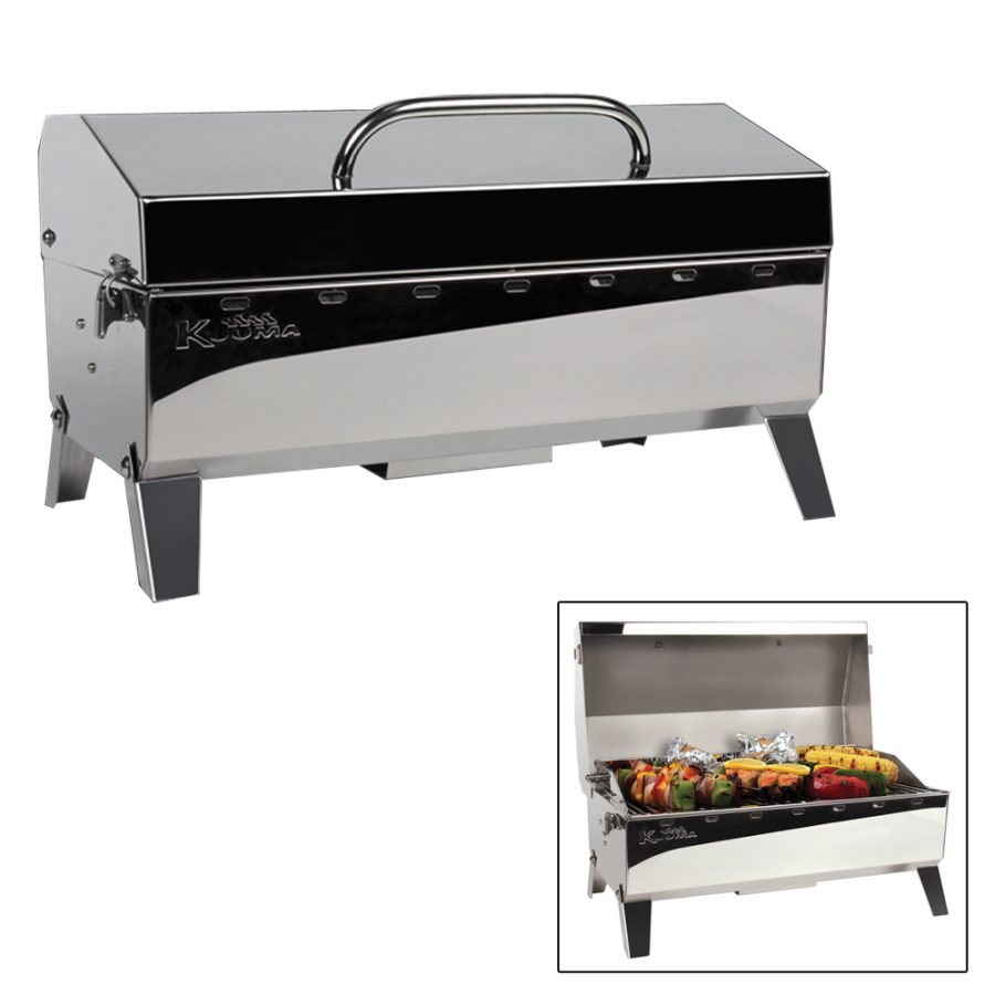 KUUMA 58131 STOW NFT GO 160 GAS GRILL - 13,000BTU WITH REGULATOR, THERMOMETER AND IGNITER