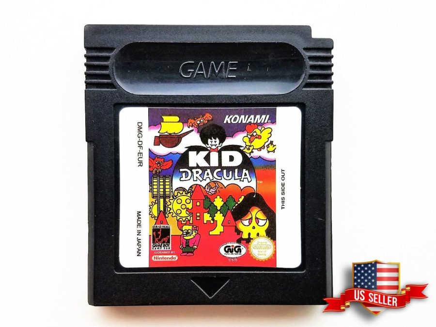 Kid Dracula Nintendo Game Boy - Custom Black Shell (Konami / Castlevania) - USA