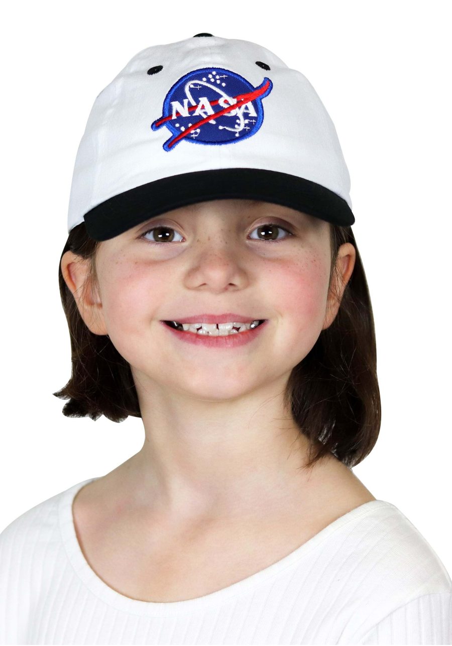 Kid's White Astronaut Cap