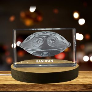 LED Base included | Handpan 3D Engraved Crystal 3D Engraved Crystal Keepsake