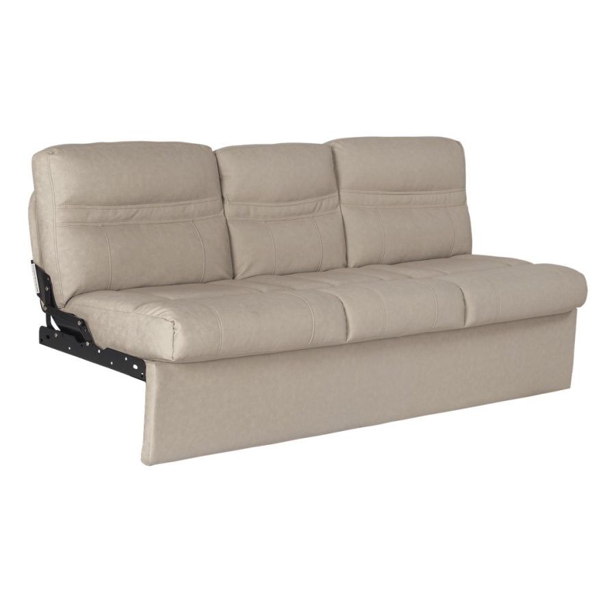 LIPPERT 2020135030 JACKNIFE SOFA-72, Jack Knife; 72 Inch Width x 30 Inch Depth x 34 Inch Height Overall; 69 Inch Width x 20 Inch Depth x 19 Inch Height Seating Surface Size; 69 Inch Width x 42 Inch Depth x 19 Inch Height Sleeping Surface Size