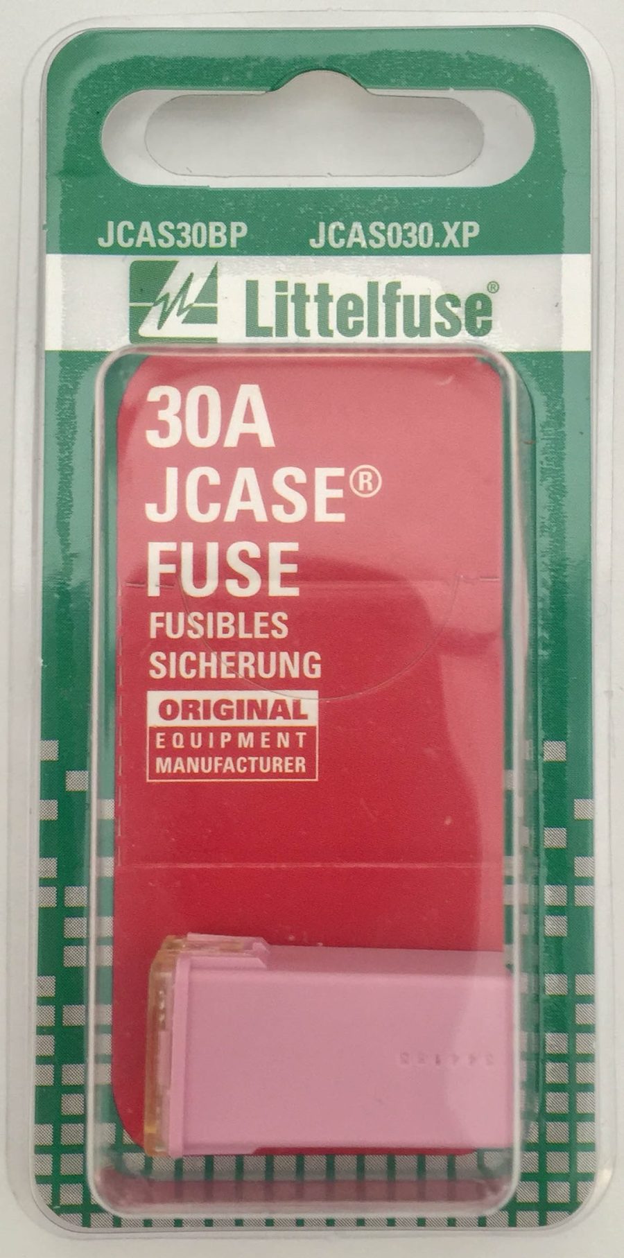 LITTELFUSE JCAS30BP Fuse; Cartridge Type; JCASE; 30 Amp; Slow Blow; Single