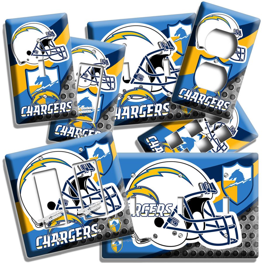 LOS ANGELES LA CHARGERS FOOTBALL TEAM LIGHT SWITCH OUTLET WALL PLATES ROOM DECOR