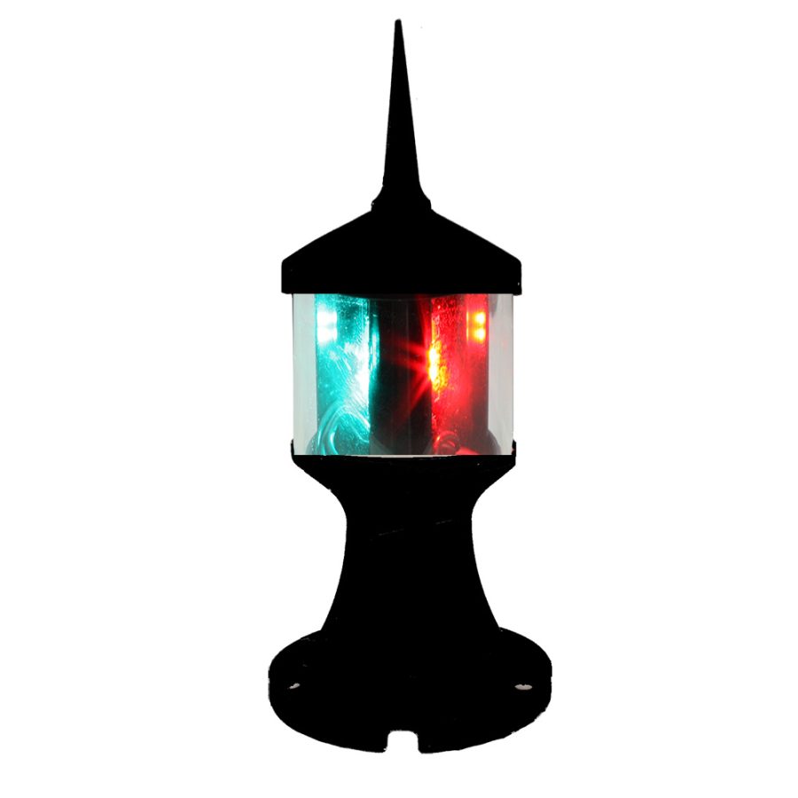 LUNASEA LLB-73BK-01-BB Tri-Color/Anchor Zero Emission Light Fixture - 12V - Black